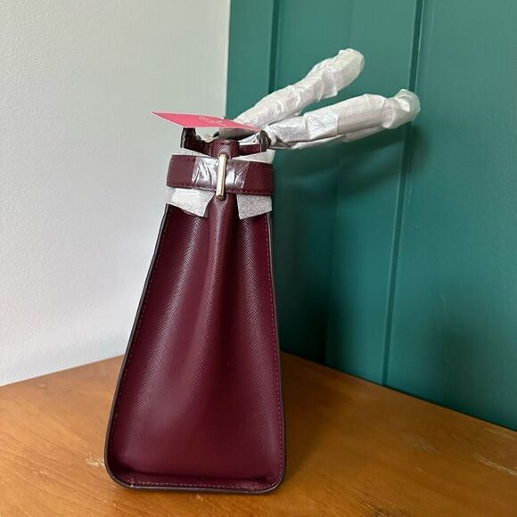 Kate Spade New York Leather Large Satchel Staci in Cherrywood - Picture 7 of 14